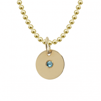 Allumer Jewellery - Birthstone Necklace (March) - Aquamarine