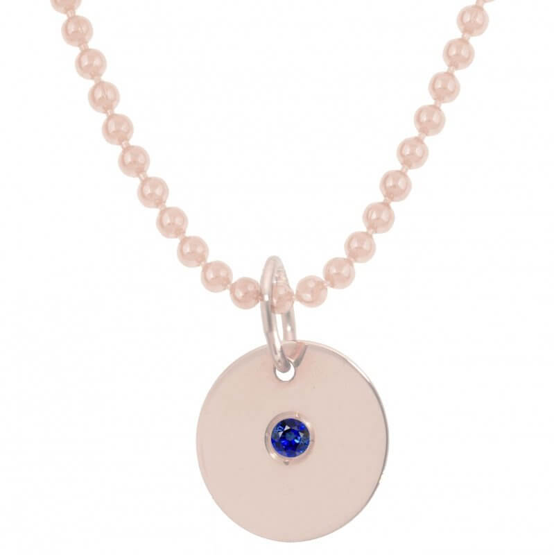 Rose Gold Birthstone - September - Sapphire