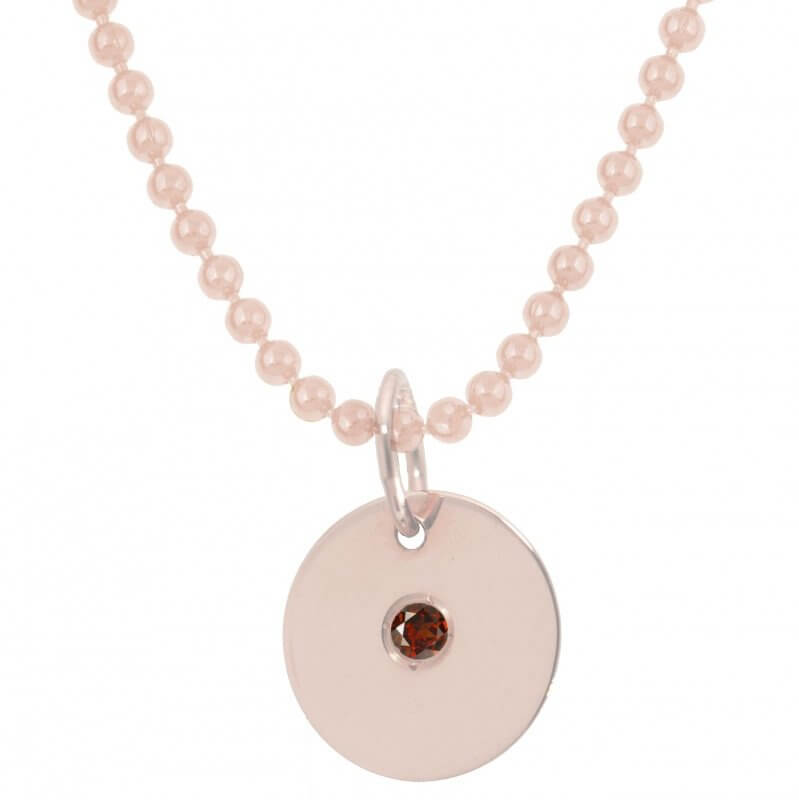 rose Gold Birthstone - January - Garnet