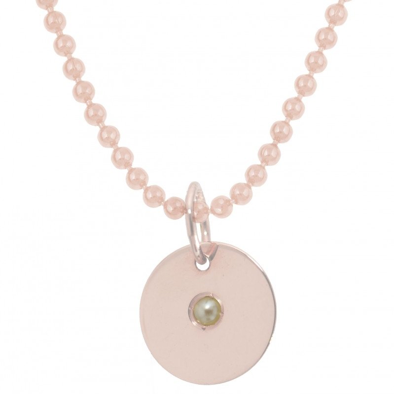rose Gold Birthstone - June - Pearl copy