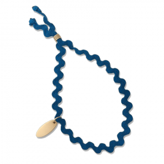 no smoke without fire oval gold navy bracelet