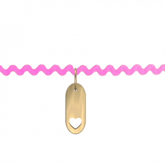 no smoke without fire Pill heart cutout gold pink