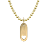 Classic Necklace Pill yellow gold heart cut out Classic Necklace Pill yellow gold heart cut out