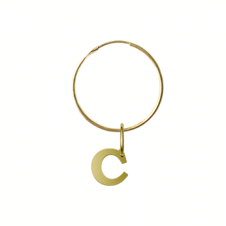 Gold C Earring
