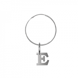 Silver E Earring