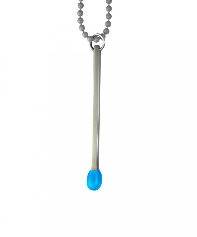 neon blue tipped match